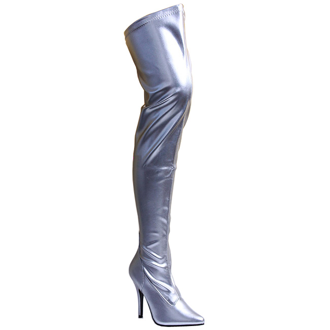 SEDUCE-3000 botas mosqueteras plata talla 35 - 36